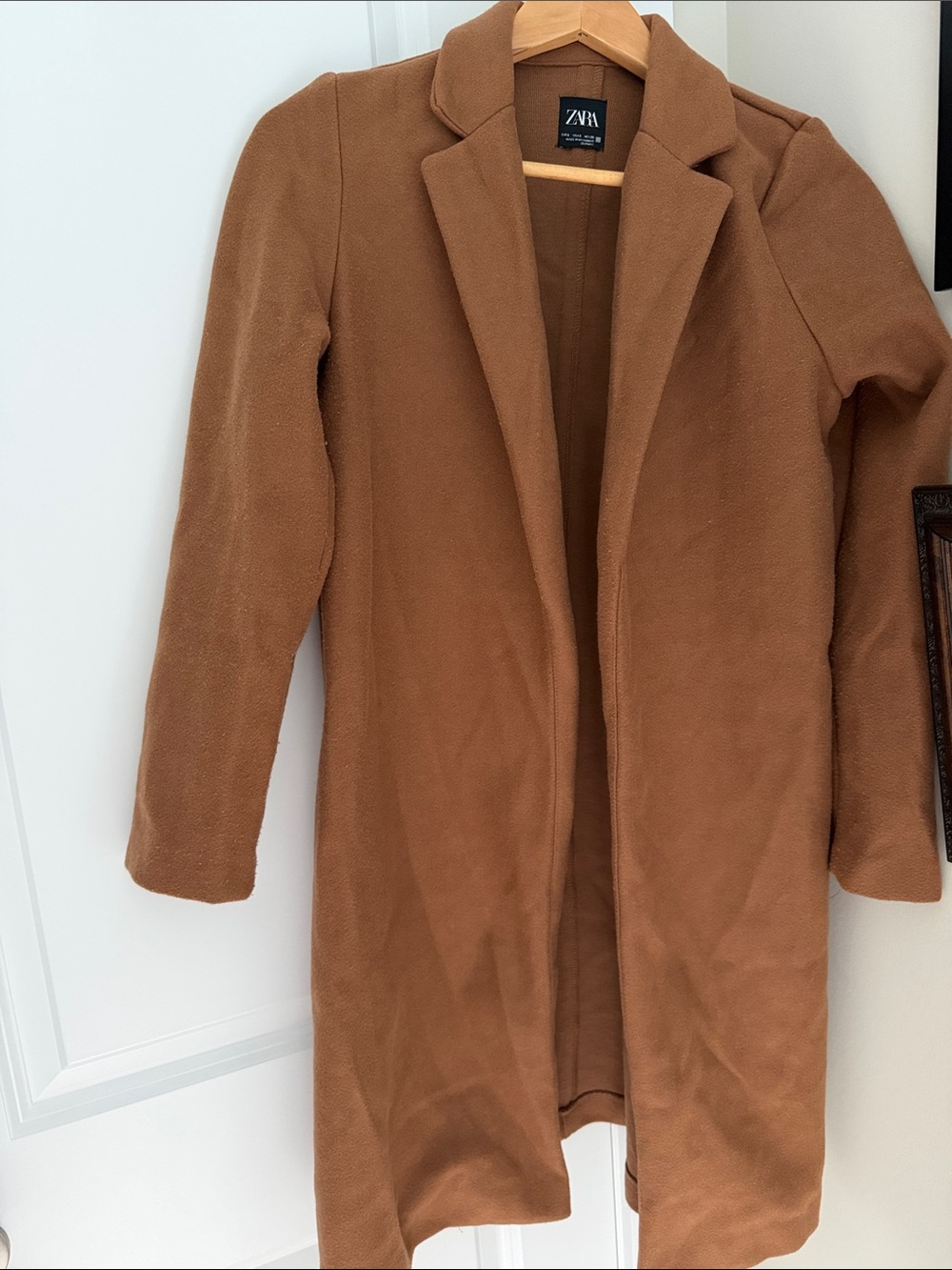 Zara Camel Longline Trench Coat